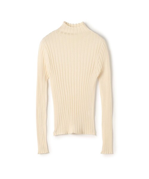 DES PRES(デ・プレ)の「ドメスティックスパンシルク ビルドネックプルオーバー(ニット/セーター・レディース・ライトブルー/ネイビー/ホワイト/グリーン・FREE)」の2枚目の写真