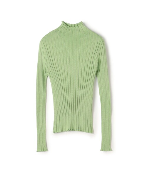 DES PRES(デ・プレ)の「ドメスティックスパンシルク ビルドネックプルオーバー(ニット/セーター・レディース・ライトブルー/ネイビー/ホワイト/グリーン・FREE)」の3枚目の写真