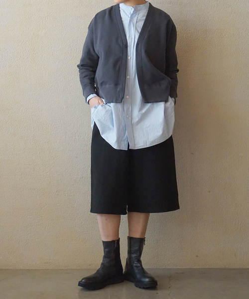 JOURNAL STANDARD LUXE（ジャーナルスタンダード　ラックス）の「【SOIL】 FRENCH TERRY V-NECK 1 BUTTON CD（カーディガン/ボレロ・レディース・チャコールグレー/ベージュ・FREE）」の3枚目の写真