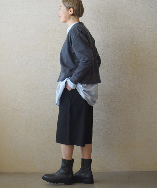 JOURNAL STANDARD LUXE（ジャーナルスタンダード　ラックス）の「【SOIL】 FRENCH TERRY V-NECK 1 BUTTON CD（カーディガン/ボレロ・レディース・チャコールグレー/ベージュ・FREE）」の5枚目の写真