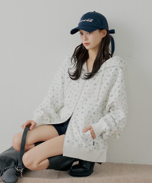 Chico（チコ）の「バックリボン刺繍キャップ（ハット・レディース・ベージュ/ピンク/ネイビー・FREE）」の5枚目の写真