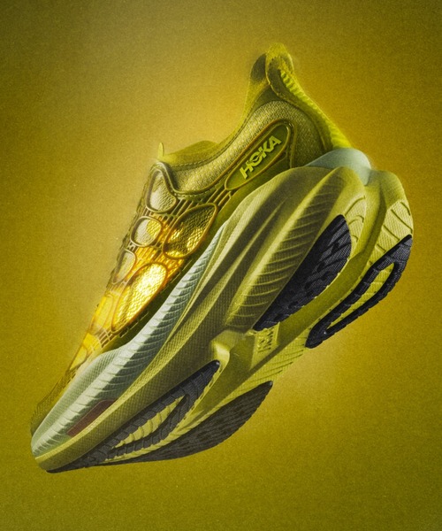 HOKA（ホカ）の「MACH X CAGED　1168932-PNH（スニーカー・メンズ・イエロー・26.0cm/26.5cm/27.0cm/27.5cm/28.0cm/28.5cm）」の2枚目の写真