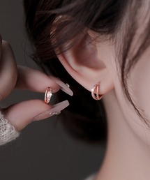 blackdia ocean ジルコニア デザインフープピアス