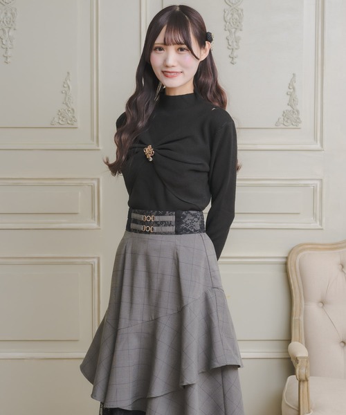 couture BY ROJITA(クチュールバイロジータ)の「ブローチリボンニット(ニット/セーター・レディース・グレー/ブラック/ホワイト・FREE)」の21枚目の写真