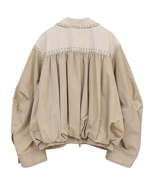 CLANE（クラネ）の「【CLANE/クラネ】W COLOR STUDDED DRIZZLER JACKET/ダブルカラースタッズドドリズラージャケット（その他アウター・レディース・ベージュ/ブラック・1）」の11枚目の写真