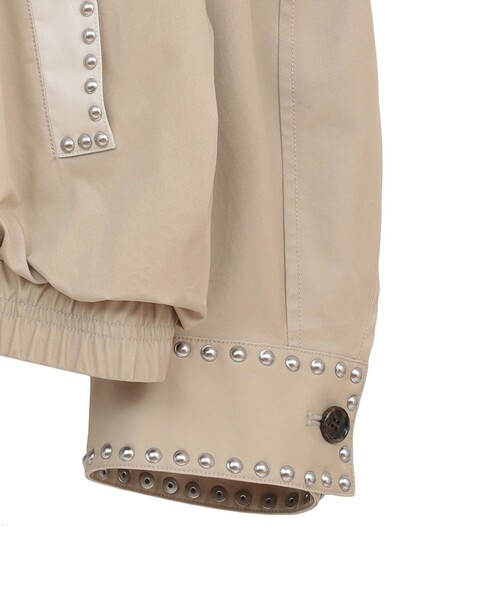 CLANE（クラネ）の「【CLANE/クラネ】W COLOR STUDDED DRIZZLER JACKET/ダブルカラースタッズドドリズラージャケット（その他アウター・レディース・ベージュ/ブラック・1）」の12枚目の写真