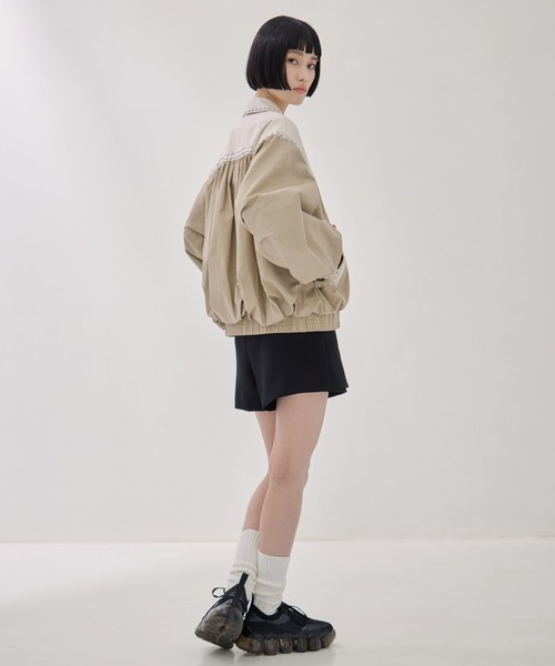CLANE/クラネ】W COLOR STUDDED DRIZZLER JACKET/ダブルカラースタッズ