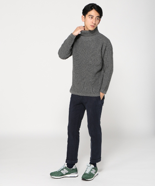JOURNAL STANDARD（ジャーナルスタンダード）の「BIG ワッフルタートルネックニット#（ニット/セーター・メンズ・ネイビー/グレー/アイボリー/カーキ・LARGE/MEDIUM）」の17枚目の写真