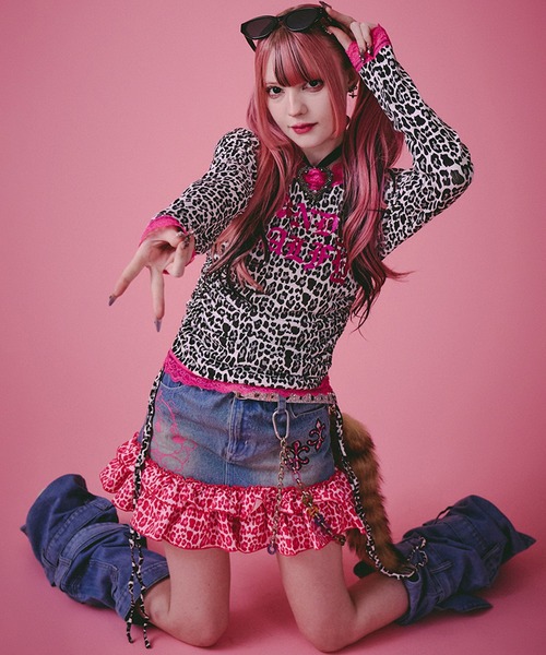 GALFY（ガルフィー）の「【GALFY/ガルフィー】GAL ちゃんフリフリSK（デニムスカート・レディース・ブラック系/ブルー系/ブルー系1・S/M）」の16枚目の写真