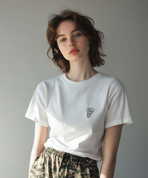 ONEHUNDREDPERCENT FOR WOMAN(ワンハンドレッドパーセントフォーウーマン)の「OHPロゴウーマンベーシック半袖(Tシャツ/カットソー・レディース・その他・S/M)」の1枚目の写真