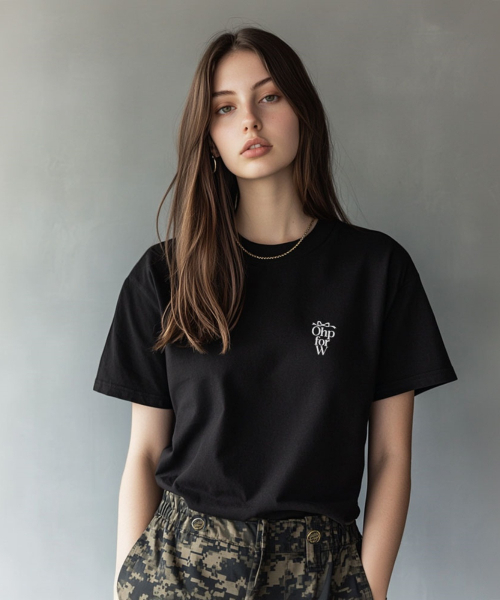 ONEHUNDREDPERCENT FOR WOMAN(ワンハンドレッドパーセントフォーウーマン)の「OHPロゴウーマンベーシック半袖(Tシャツ/カットソー・レディース・その他・S/M)」の2枚目の写真