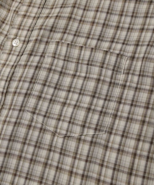 MR.OLIVE（ミスターオリーブ）の「DOUBLE GAUZE MADRAS CHECK / REGULAR COLLAR SHIRT / M261114（シャツ/ブラウス・メンズ・ブラック/カーキ・SMALL/MEDIUM/LARGE）」の9枚目の写真