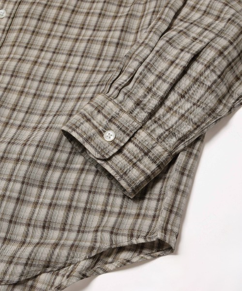 MR.OLIVE（ミスターオリーブ）の「DOUBLE GAUZE MADRAS CHECK / REGULAR COLLAR SHIRT / M261114（シャツ/ブラウス・メンズ・ブラック/カーキ・SMALL/MEDIUM/LARGE）」の10枚目の写真