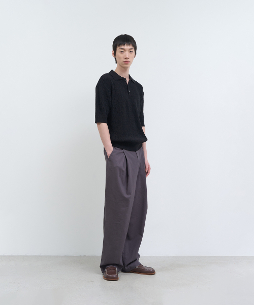 NOISE（ノイズ）の「リネンスリットバンディングパンツ - チャコール（その他パンツ・レディース・その他・M/S）」の3枚目の写真