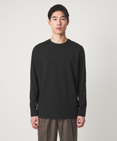 green label relaxing（グリーンレーベルリラクシング）の「LONG FIBER COTTON クリア クルーネック 長袖 Tシャツ（Tシャツ/カットソー・メンズ・ブラック/ライトグレー/ホワイト・L/XL/S/M/XXL）」の7枚目の写真