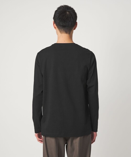 green label relaxing（グリーンレーベルリラクシング）の「LONG FIBER COTTON クリア クルーネック 長袖 Tシャツ（Tシャツ/カットソー・メンズ・ブラック/ライトグレー/ホワイト・L/XL/S/M/XXL）」の9枚目の写真