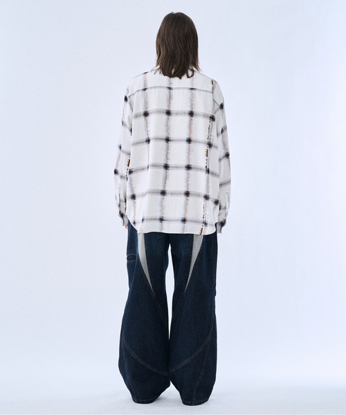 PHILTHEORY（フィルセオリー）の「Noise check skipper shirts / ノイズチェックスキッパーシャツ（シャツ/ブラウス・メンズ・ブラック/ホワイト・3/2/1）」の5枚目の写真