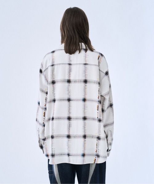 PHILTHEORY（フィルセオリー）の「Noise check skipper shirts / ノイズチェックスキッパーシャツ（シャツ/ブラウス・メンズ・ブラック/ホワイト・3/2/1）」の9枚目の写真