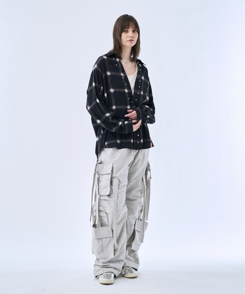 PHILTHEORY（フィルセオリー）の「Noise check skipper shirts / ノイズチェックスキッパーシャツ（シャツ/ブラウス・メンズ・ブラック/ホワイト・3/2/1）」の13枚目の写真