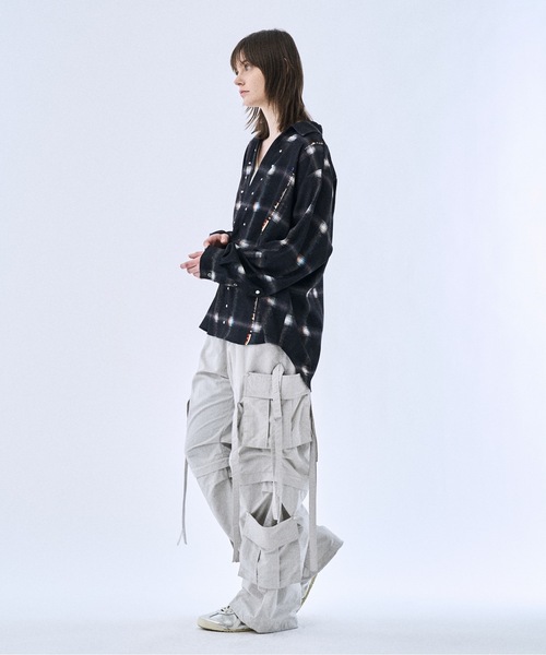 PHILTHEORY（フィルセオリー）の「Noise check skipper shirts / ノイズチェックスキッパーシャツ（シャツ/ブラウス・メンズ・ブラック/ホワイト・3/2/1）」の14枚目の写真