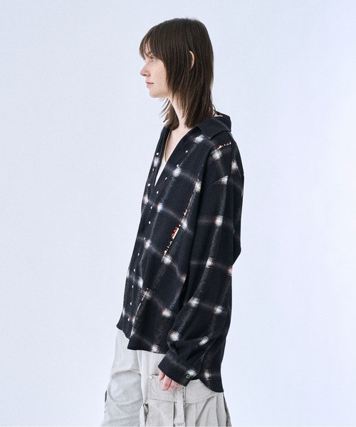 PHILTHEORY（フィルセオリー）の「Noise check skipper shirts / ノイズチェックスキッパーシャツ（シャツ/ブラウス・メンズ・ブラック/ホワイト・3/2/1）」の16枚目の写真