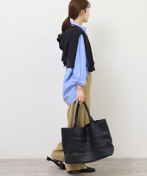 JOURNAL STANDARD relume（ジャーナルスタンダード　レリューム）の「［26SS新作］【MODA LUXE/モーダリュクス】イントレチャートビッグトート（トートバッグ・レディース・ベージュ/ブラック・FREE）」の21枚目の写真