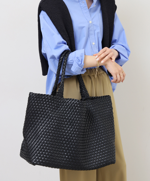 JOURNAL STANDARD relume（ジャーナルスタンダード　レリューム）の「［26SS新作］【MODA LUXE/モーダリュクス】イントレチャートビッグトート（トートバッグ・レディース・ベージュ/ブラック・FREE）」の22枚目の写真