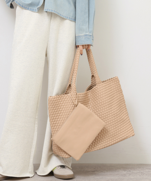 JOURNAL STANDARD relume（ジャーナルスタンダード　レリューム）の「【MODA LUXE/モーダリュクス】イントレチャートビッグトート（トートバッグ・レディース・ベージュ/ブラック・FREE）」の15枚目の写真