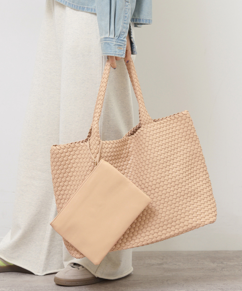 JOURNAL STANDARD relume（ジャーナルスタンダード　レリューム）の「【MODA LUXE/モーダリュクス】イントレチャートビッグトート（トートバッグ・レディース・ベージュ/ブラック・FREE）」の16枚目の写真