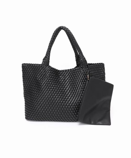 JOURNAL STANDARD relume（ジャーナルスタンダード　レリューム）の「［26SS新作］【MODA LUXE/モーダリュクス】イントレチャートビッグトート（トートバッグ・レディース・ベージュ/ブラック・FREE）」の5枚目の写真