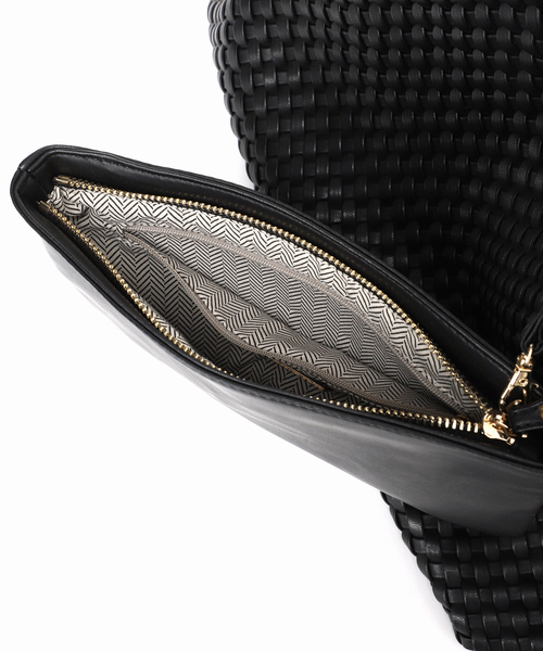 JOURNAL STANDARD relume（ジャーナルスタンダード　レリューム）の「［26SS新作］【MODA LUXE/モーダリュクス】イントレチャートビッグトート（トートバッグ・レディース・ベージュ/ブラック・FREE）」の12枚目の写真