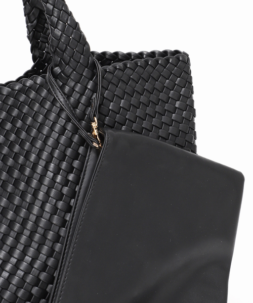 JOURNAL STANDARD relume（ジャーナルスタンダード　レリューム）の「［26SS新作］【MODA LUXE/モーダリュクス】イントレチャートビッグトート（トートバッグ・レディース・ベージュ/ブラック・FREE）」の15枚目の写真