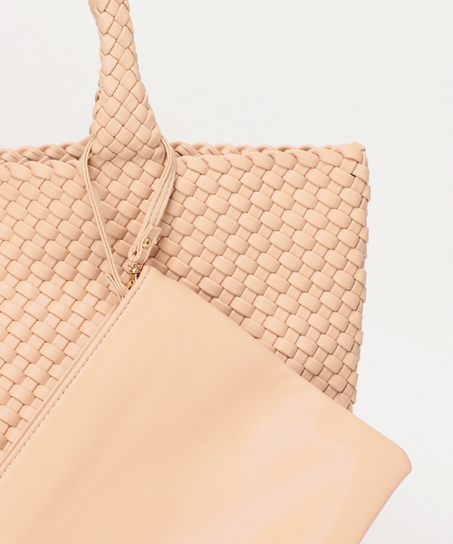 JOURNAL STANDARD relume（ジャーナルスタンダード　レリューム）の「［26SS新作］【MODA LUXE/モーダリュクス】イントレチャートビッグトート（トートバッグ・レディース・ベージュ/ブラック・FREE）」の17枚目の写真