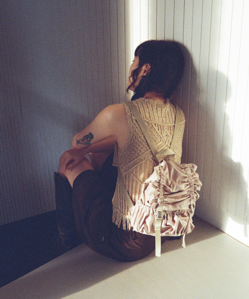 フェアリーバックパック (M) - ベージュ