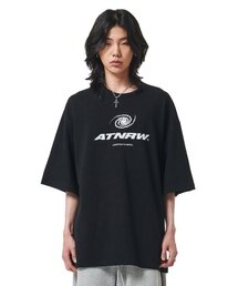 ATTENTIONROW（アテンションロー）の「22SS07AT001ミルキーウェイギャラクシープリントオーバーフィット半袖（ブラック）（Tシャツ/カットソー）」