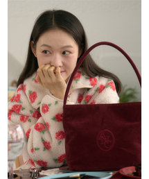 ANOETIC（アノエティック）の「ANC VELVET REVE BAG_WINE（トートバッグ）」