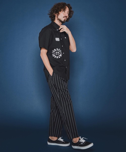 seventy seven(セブンティセブン)の「mhs2490-OX button-down S-S shirt (26S) 半袖シャツ(7726S310)(シャツ/ブラウス・メンズ・グリーン系その他/ホワイト/ブラック・XL/L/M/S)」の21枚目の写真