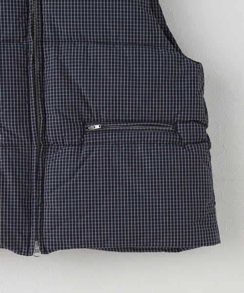 JOURNAL STANDARD（ジャーナルスタンダード）の「パデットチェックベスト（ブルゾン・レディース・ネイビー/ブラウン系その他・FREE）」の6枚目の写真