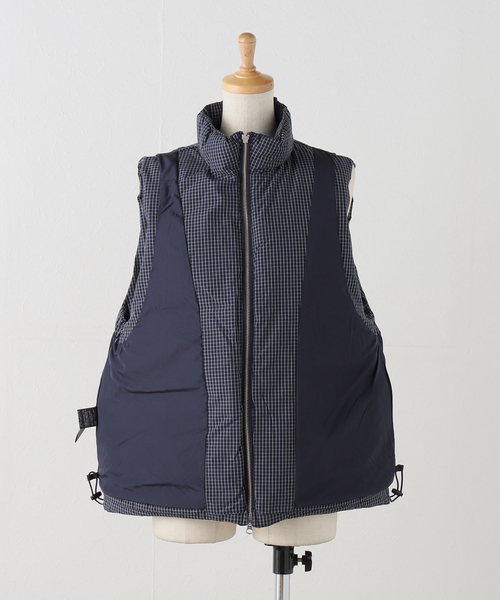 JOURNAL STANDARD（ジャーナルスタンダード）の「パデットチェックベスト（ブルゾン・レディース・ネイビー/ブラウン系その他・FREE）」の7枚目の写真