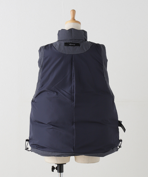 JOURNAL STANDARD（ジャーナルスタンダード）の「パデットチェックベスト（ブルゾン・レディース・ネイビー/ブラウン系その他・FREE）」の8枚目の写真