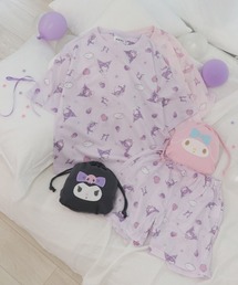 sanrio（サンリオ）の「【WEB限定！】《サンリオキャラクターズ》 キッズ 半袖 おやすみセット ルームウェア パジャマ ドロップショルダー 巾着袋付き（ルームウェア/パジャマ）」
