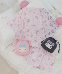 sanrio（サンリオ）の「【WEB限定！】《サンリオキャラクターズ》 キッズ 半袖 おやすみセット ルームウェア パジャマ ドロップショルダー 巾着袋付き（ルームウェア/パジャマ）」