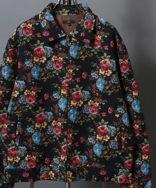 ANPAS（アンパス）の「Gobelin-jacquard jacket / ゴブラン織りジップジャケット ブルゾン メンズ レディース ユニセックス ペイズリー/フラワー/アニマル 柄（ブルゾン・メンズ・ベージュ系1/ベージュ系2/ブラック系2/ブラック系3/ブラック系1・L/XL/M）」の3枚目の写真