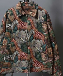 ANPAS（アンパス）の「Gobelin-jacquard jacket / ゴブラン織りジップジャケット ブルゾン メンズ レディース ユニセックス ペイズリー/フラワー/アニマル 柄（ブルゾン）」