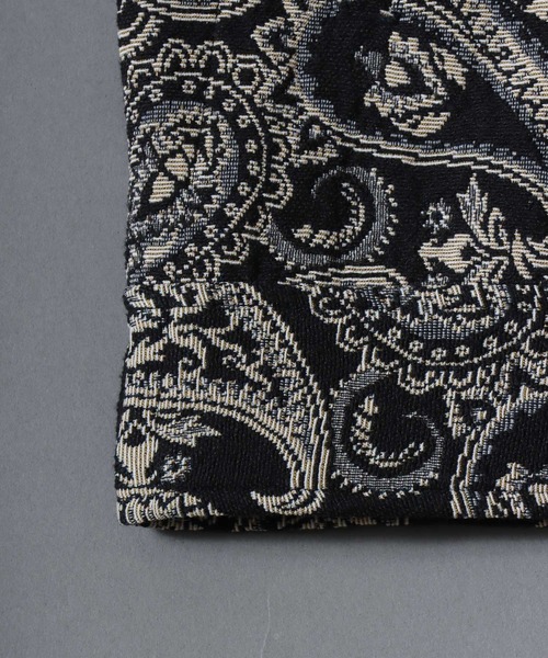 ANPAS（アンパス）の「Gobelin-jacquard jacket / ゴブラン織りジップジャケット ブルゾン メンズ レディース ユニセックス ペイズリー/フラワー/アニマル 柄（ブルゾン・メンズ・ベージュ系1/ベージュ系2/ブラック系2/ブラック系3/ブラック系1・L/XL/M）」の14枚目の写真