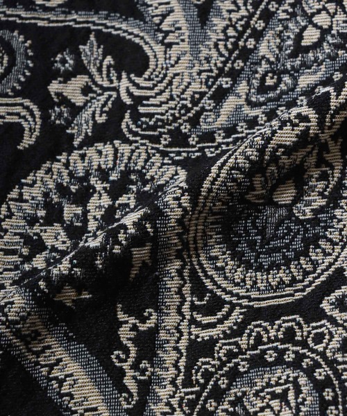 ANPAS（アンパス）の「Gobelin-jacquard jacket / ゴブラン織りジップジャケット ブルゾン メンズ レディース ユニセックス ペイズリー/フラワー/アニマル 柄（ブルゾン・メンズ・ベージュ系1/ベージュ系2/ブラック系2/ブラック系3/ブラック系1・L/XL/M）」の19枚目の写真
