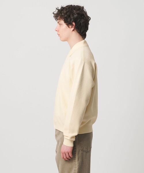 UNITED ARROWS(ユナイテッドアローズ)の「ブークレー ダブルフェイス ジップブルゾン(カーディガン/ボレロ・メンズ・ナチュラル/ダークグレー・L/M/XL/S)」の8枚目の写真