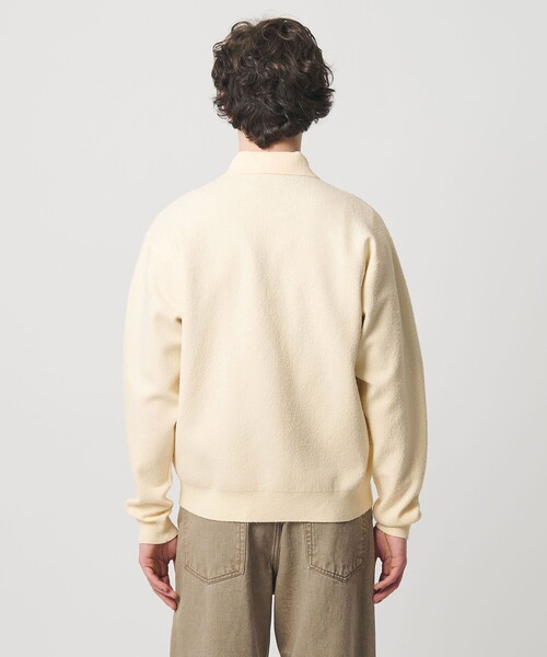 UNITED ARROWS(ユナイテッドアローズ)の「ブークレー ダブルフェイス ジップブルゾン(カーディガン/ボレロ・メンズ・ナチュラル/ダークグレー・L/M/XL/S)」の9枚目の写真