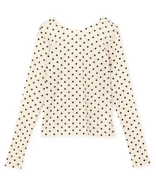 petit main LIEN(プティマインリアン)の「【フォーマル】2wayシアードットトップス(Tシャツ/カットソー・レディース・オフホワイト/ブラック・F)」の12枚目の写真