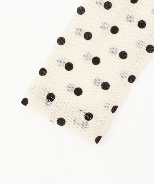 petit main LIEN(プティマインリアン)の「【フォーマル】2wayシアードットトップス(Tシャツ/カットソー・レディース・オフホワイト/ブラック・F)」の15枚目の写真